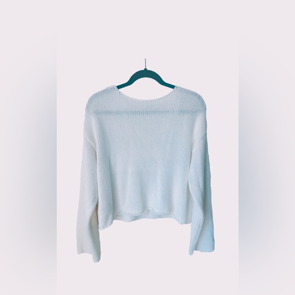 White Lightweight Knit Sweater - Picture 2 of 5